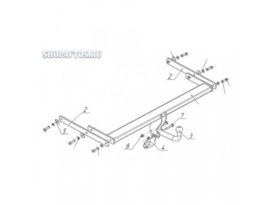 Фаркоп на Skoda Superb I седан 2002-2008гг. от AvtoS Фаркоп на Skoda Superb I седан 2002-2008гг.