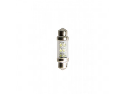 Светодиодная лампа C10W (SV8,5) 11x36 white 2 LEDs от KRAFT Светодиодная лампа C10W (SV8,5) 11x36 white 2 LEDs
